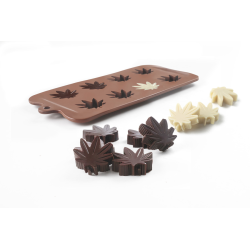 MOLDES BOMBON SILICONA MARIHUANA 10X21X2.5CM 6 UNIDADES DE IBILI 860314