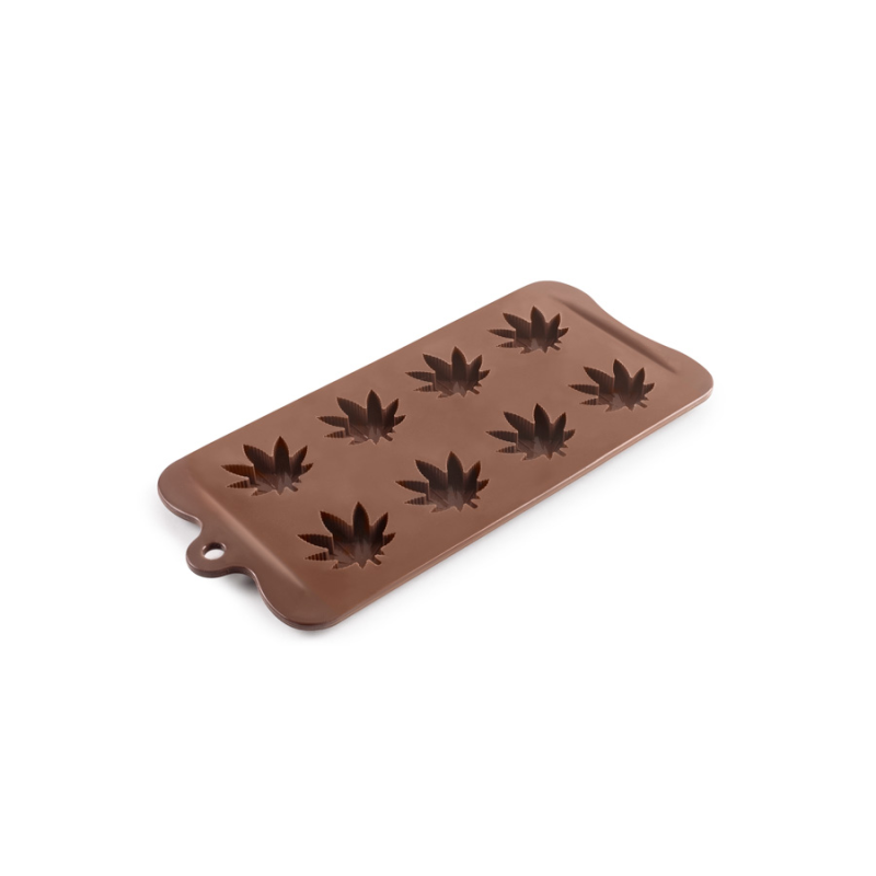 MOLDES BOMBON SILICONA MARIHUANA 10X21X2.5CM 6 UNIDADES DE IBILI 860314