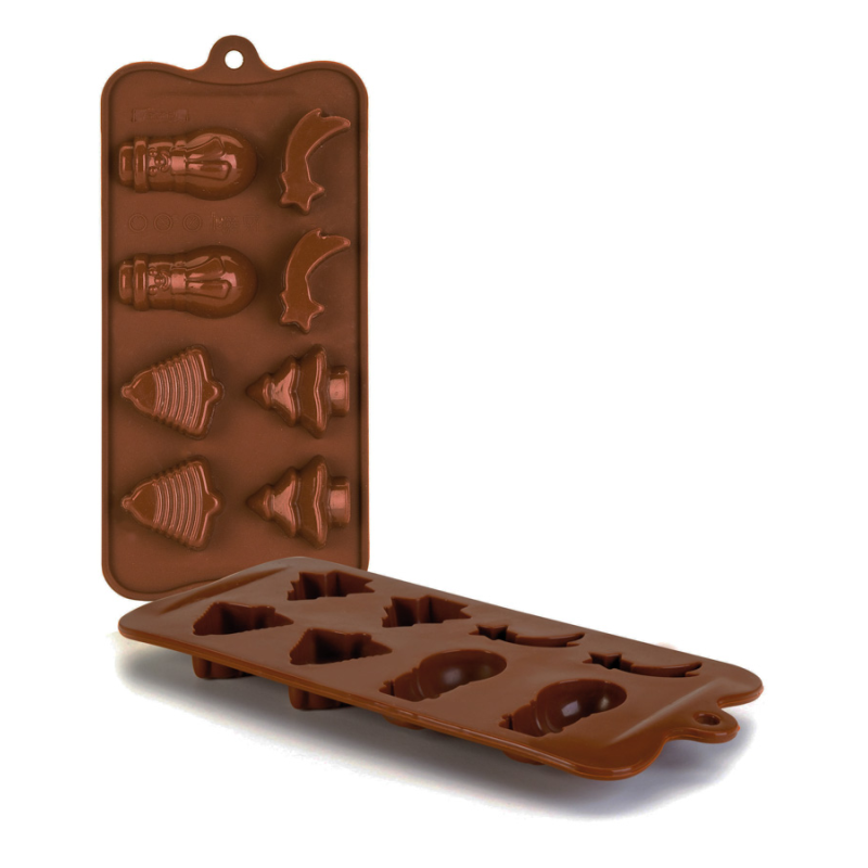 MOLDES BOMBON SILICONA NAVIDAD 10X21X2.5CM 6 UNIDADES DE IBILI 860312