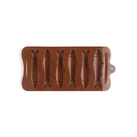 MOLDE BOMBON SARDINAS 22.5X10.5CM 6 UNIDADES DE IBILI 860315