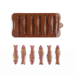 MOLDE BOMBON SARDINAS 22.5X10.5CM 6 UNIDADES DE IBILI 860315