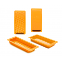 SET 2 MOLDES TURRON (LISO+ROMBOS) 23X10X2CM 6 UNIDADES DE IBILI 793500