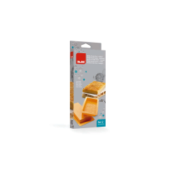 SET 2 MOLDES TURRON (LISO+ROMBOS) 23X10X2CM 6 UNIDADES DE IBILI 793500