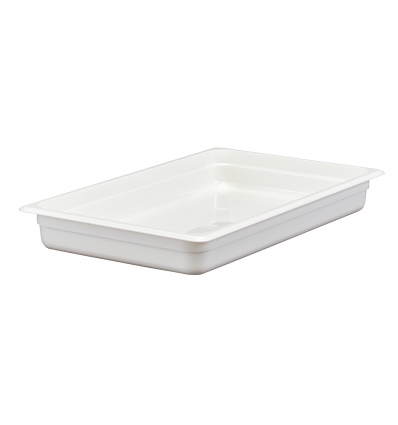 Cubeta GN 1/1 de policarbonato blanca  32,5 x 53 x 6,5 cm Capacidad 8,5 L - CAMBRO12CW-148