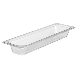 Cubeta GN 1/2 largo de policarbonato transparente 16.2x53x6.5cm.Capacidad 3 L 