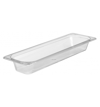 Cubeta GN 1/2 largo de policarbonato transparente 16.2 x 53 x 6.5 cm Capacidad 3 L CAMBRO 22LPCW-135