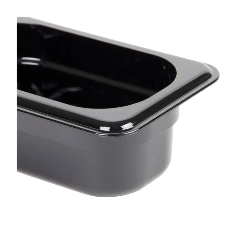 Cubeta GN 1/2 largo de policarbonato negra 16.2 x 53 x 6.5 cm Capacidad 3 L