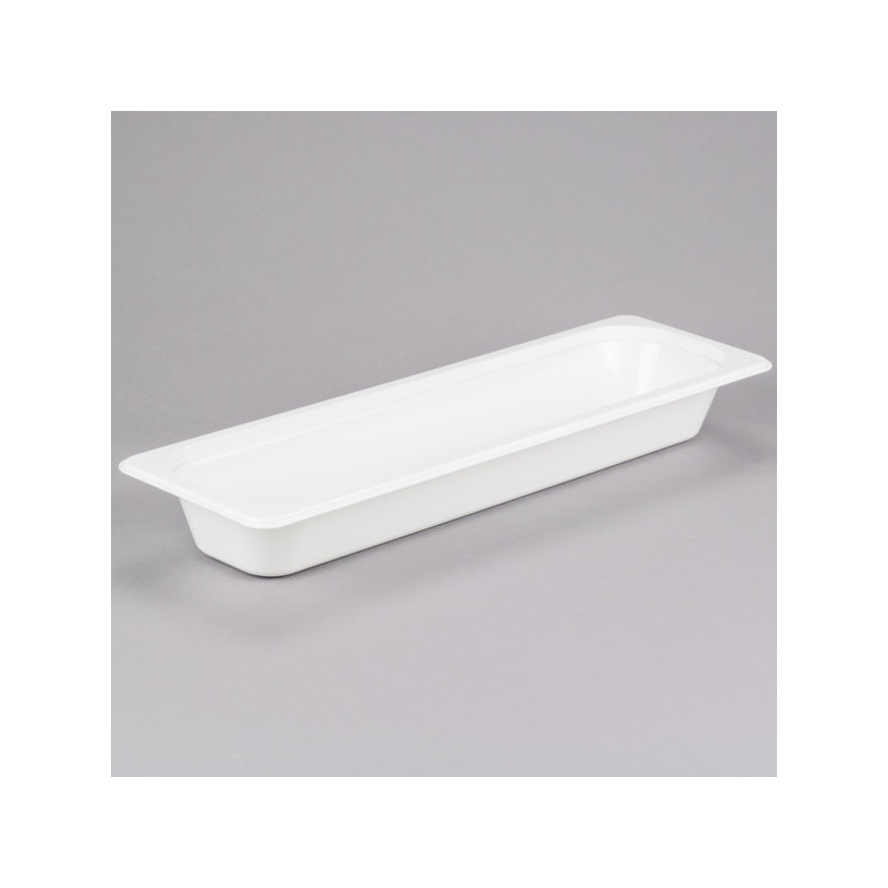 Cubeta GN 1/2 largo de policarbonato blanca 16.2x53x6.5 cm.Capacidad 3L