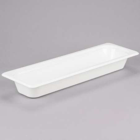 Cubeta GN 1/2 largo de policarbonato blanca 16.2x53x6.5 cm.Capacidad 3L