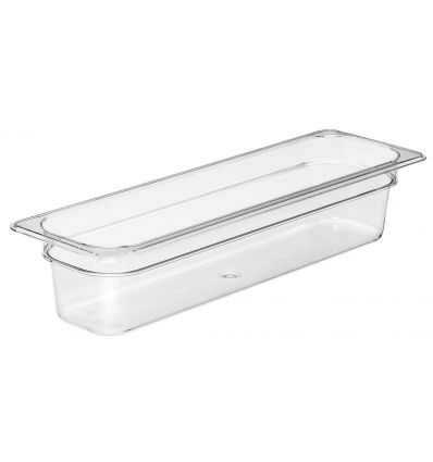 Cubeta GN 1/2 largo de policarbonato transparente16.2 x 53 x 10 cm Capacidad 5 L CAMBRO 24LPCW-135