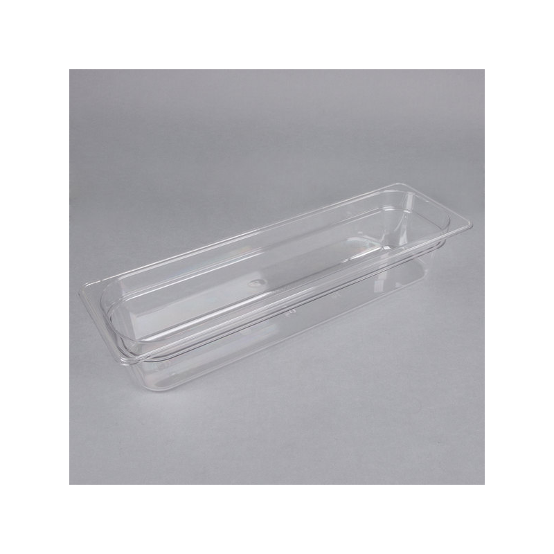 Cubeta GN 1/2 largo de policarbonato transparente16.2 x 53 x 10 cm Capacidad 5 L