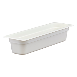 Cubeta GN 1/2 largo de policarbonato blanca16.2x53x10 cm.Capacidad 5 L