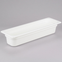 Cubeta GN 1/2 largo de policarbonato blanca16.2x53x10 cm.Capacidad 5 L