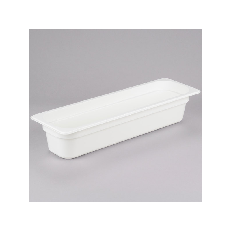 Cubeta GN 1/2 largo de policarbonato blanca16.2x53x10 cm.Capacidad 5 L