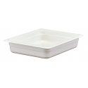 White polycarbonate GN 1/2 bucket 26.5 x 32.5 x 6.5 cm Capacity 3.9 L CAMBRO 22CW-148