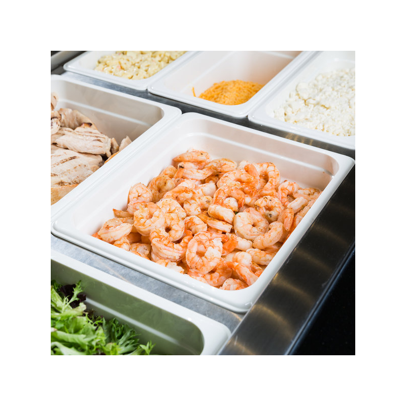 Cubeta GN 1/2 de policarbonato blanca 26.5x32.5x6.5 cm Capacidad 3.9 L