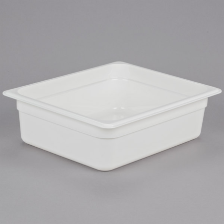 Cubeta GN 1/2 de policarbonato blanca 26.5x32.5x10 cm Capacidad 5.9 L