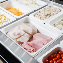 Cubeta GN 1/2 de policarbonato blanca 26.5x32.5x10 cm Capacidad 5.9 L