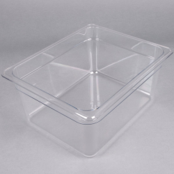 Cubeta GN 1/2 de policarbonato transparente 26.5x32.5x15 cm y 8.9 L