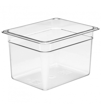 Cubeta GN 1/2 de policarbonato transparente 26.5 x 32.5 x 20 cm Capacidad 11.7 L CAMBRO 28CW-135