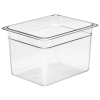 Cubeta GN 1/2 de policarbonato transparente 26.5 x 32.5 x 20 cm Capacidad 11.7 L CAMBRO 28CW-135