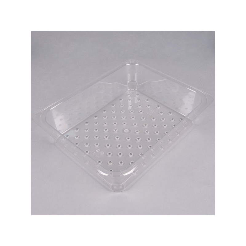 Recipiente colador GN 1/2-26,5x32.5x7,6 cm-Policarbonato Transparente 