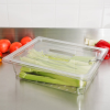 Recipiente colador GN 1/2 - 26,5 x 32.5 x 7,6 cm - Policarbonato Transparente CAMBRO 23CLRCW-135