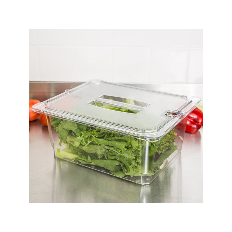 Recipiente colador GN 1/2-26,5x32.5x12.7 cm-Policarbonato Transparente 