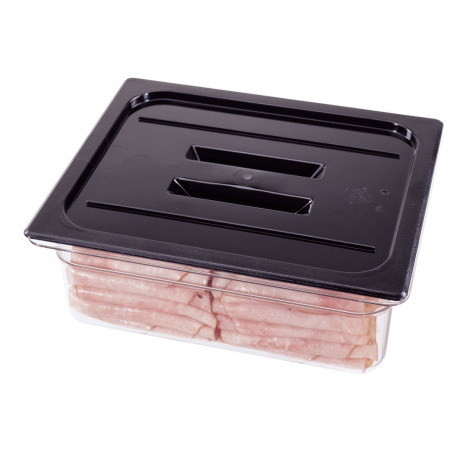 TAPA CON ASA GN 1/2 POLICARBONATO NEGRA CAMBRO