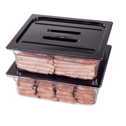 TAPA CON ASA GN 1/2 POLICARBONATO NEGRA CAMBRO