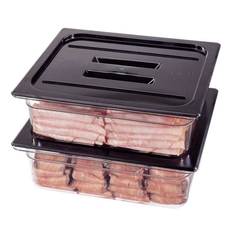 TAPA CON ASA GN 1/2 POLICARBONATO NEGRA CAMBRO