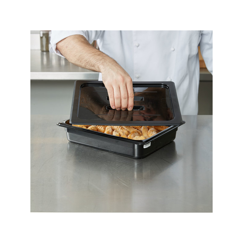 TAPA CON ASA GN 1/2 POLICARBONATO NEGRA CAMBRO