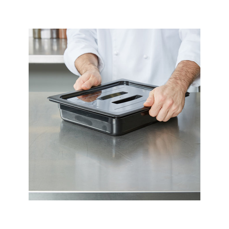 TAPA CON ASA GN 1/2 POLICARBONATO NEGRA CAMBRO