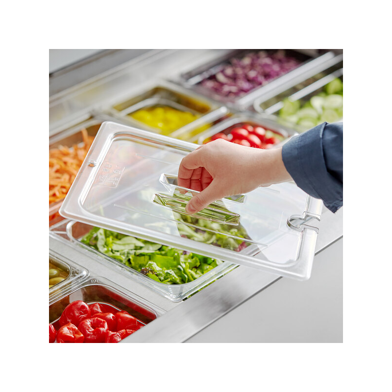 TAPA CON MUESCA Y ASA GN 1/2 POLICARBONATO TRANSPARENTE CAMBRO