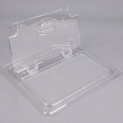 TAPA CON BISAGRA FLIPLID Y MUESCA GN 1/2 POLICARBONATO TRANSPARENTE CAMBRO