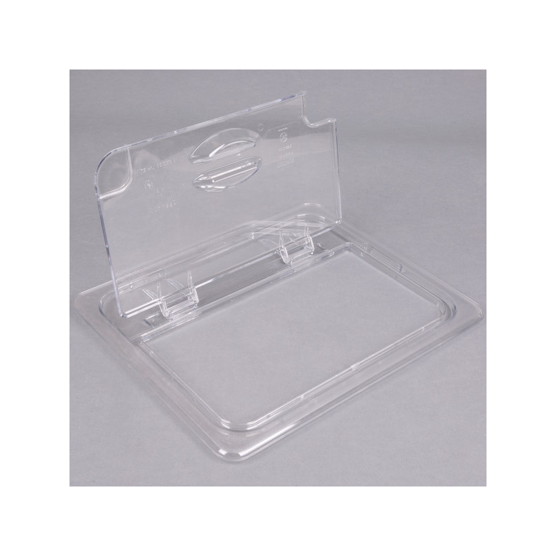 TAPA CON BISAGRA FLIPLID Y MUESCA GN 1/2 POLICARBONATO TRANSPARENTE CAMBRO