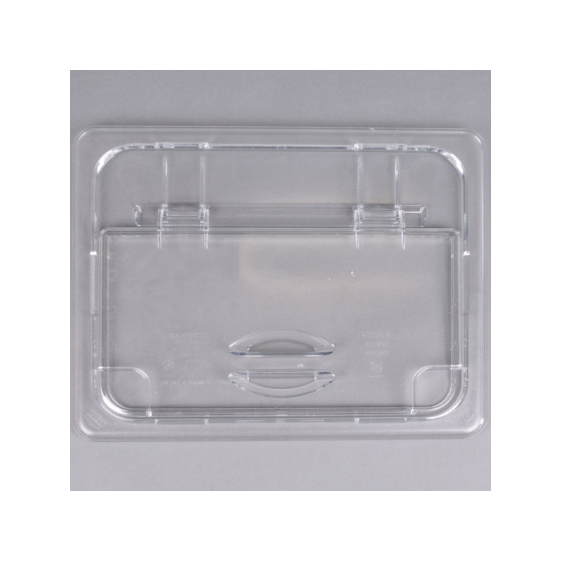 TAPA CON BISAGRA FLIPLID Y MUESCA GN 1/2 POLICARBONATO TRANSPARENTE CAMBRO