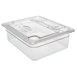 TAPA CON BISAGRA FLIPLID Y MUESCA GN 1/2 POLICARBONATO TRANSPARENTE CAMBRO