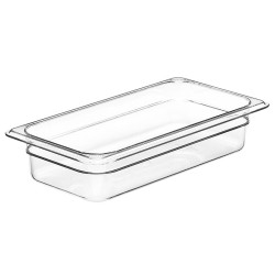 Cubeta GN 1/3 de policarbonato transparente 17.6x32.5x6.5 cm Capacidad 2.4 L