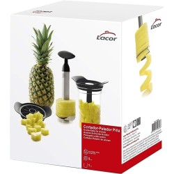 Cortador - pelador de piña. Juego compelto con bote. Lacor 60393