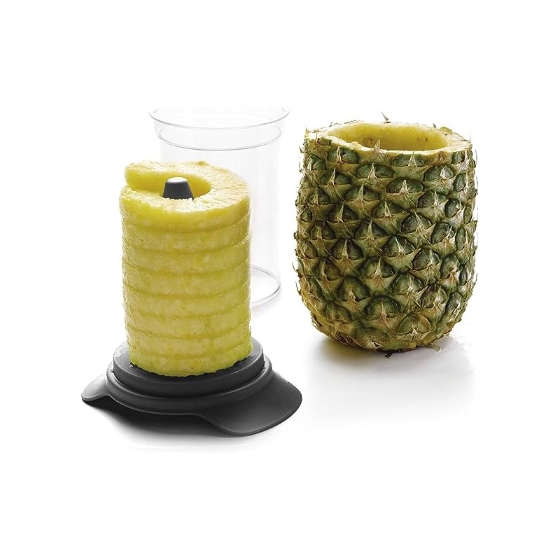 Cortador - pelador de piña. Juego compelto con bote. Lacor 60393