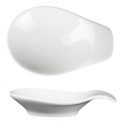 Miniatura tipo cucharilla china porcelana Blanco con asas Ambiente 12x8x2,5 cm. STRAUSS 01340001 (24unidades)