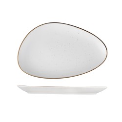 Fuente triangular irregular porcelana Scenic Happy 27.5x17 cm. ROSENHAUS 01010469 (6 unidades)