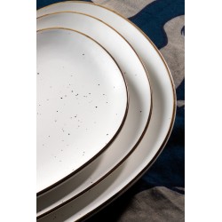 Bol redondo irregular porcelana Scenic Happy 17.5x8.5 cm. ROSENHAUS 01010471 (6 unidades)