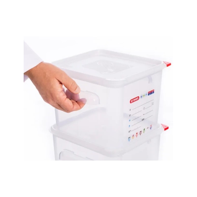 Contenedor cuadrado de popipropileno 6 litros_ARAVEN 11853