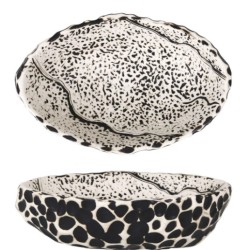 Bol rectangular Stoneware decoración Teide 23x15x6cm. P997047 (6 unidades)