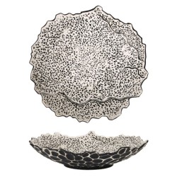 Ensaladera Stoneware decoración Teide 24x6 cm. P997049 (6 unidades)