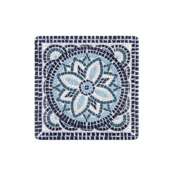 Plato llano cuadrado stoneware decoración Mayolica 18x18x2 cm. B2766Y2-1(6 unidades)