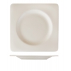 Plato hondo cuadrado porcelana Blanco Glubel Square 22,8x22,8 cm. B'GHEST 01170059 (6 unidades)