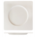 Plato llano cuadrado porcelana Blanco Glubel Square 25,5x25,5 cm. B'GHEST 01170057 (6 unidades)